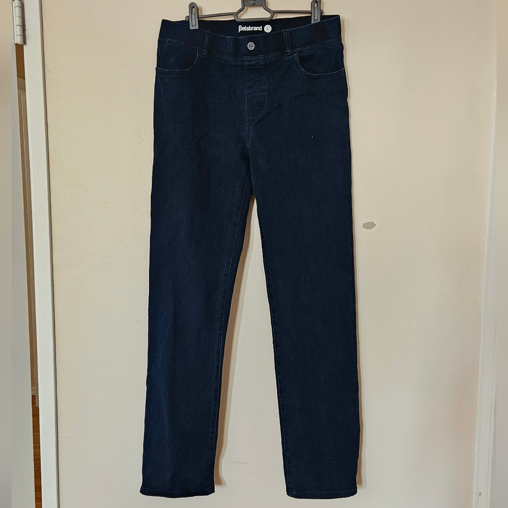 Betabrand Straight-Leg 4-Pocket Yoga Jeans Large